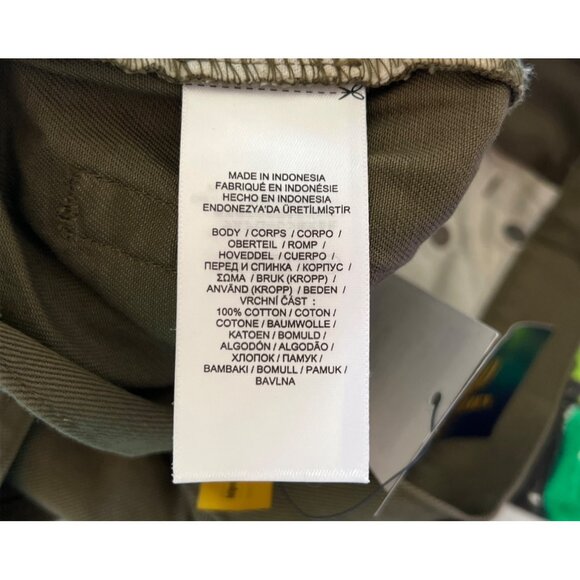 Wide-Leg Olive Green High-Rise Cotton Blend Jeans For Women Casual Relaxed Fit - Picture 11 of 16